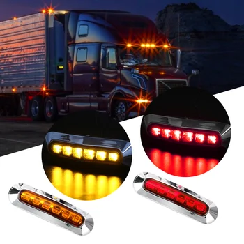 LEEPEE 6 LED Tovornjak Strani Marker Svetlobo 10-30V Potrditev Luči Nepremočljiva za Tovornjake Potovanja Avto SUV Avtobus Prikolico, Tovornjak Priklopnika