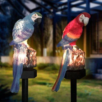 Novost Sončne Vrtne Luči Sova Ornament Živali, Ptic na Prostem LED Dekor Kiparstvo na Prostem Dvorišču, Vrt Ustvarjalne Sončne Svetilke