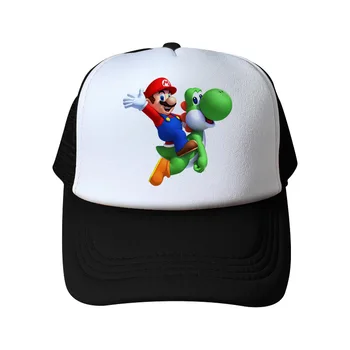 Super Mario Baseball Skp Risank Anime Srčkan Otrok za Odrasle Moške, Ženske Kamiondžija Skp Moda Nastavljiv Klobuk klobuk kpop