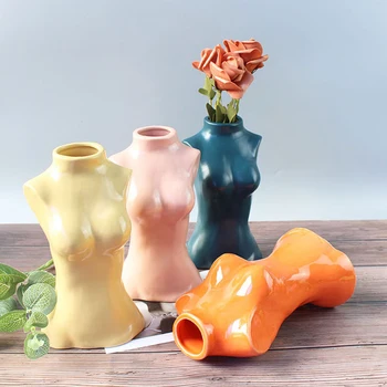 Sodobno Keramično Vazo Barva za Ustnice/Nude Telo v Obliki Vaza Namizni Dekor Dekorativna Posoda Posušeno cvetje Dogovor, Pot