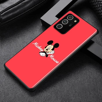 Disney Srčkan Mickey Mouse Shockproof Pokrovček za Samsung Galaxy S20 S21 FE Ultra Lite S10 5G S10E S8 S9 Plus Črn Telefon Primeru
