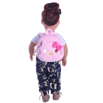 Modne Torbe Srčkan Živali Nahrbtnik Diagonalno Vrečke Za 18 Inch American & 43 Cm Novo Rojen Baby Doll Obleko OG Dekle Lutka Igrače