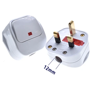 UK /AU 3 Pin Switch13A AC Sestavljeni Vtič Z Stikalo Moški Električno Vtičnico Taljeni Priključite Kabel Tok Zaščita pred Preobremenitvijo