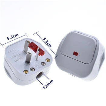 UK /AU 3 Pin Switch13A AC Sestavljeni Vtič Z Stikalo Moški Električno Vtičnico Taljeni Priključite Kabel Tok Zaščita pred Preobremenitvijo