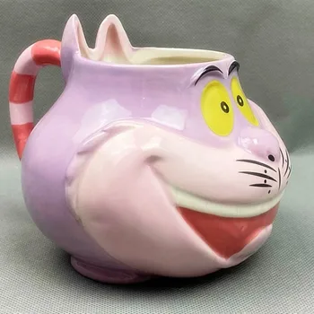 Creative 3D Cartoon Alice Mačka Cheshire Porcelana Vrč Kave Vrč Vode Skodelice Darilo za Rojstni dan vrč, vrč kave skodelice