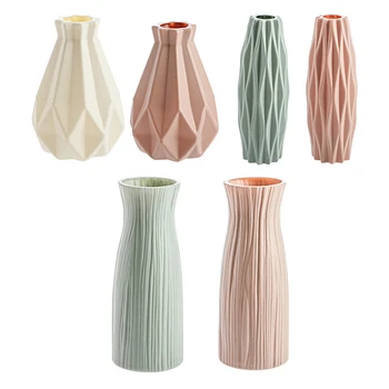 Moderne vasen dekoration doma Skandinavski Stil Blume Anordnung Wohnzimmer Origami blume topf fr innen Kunststoff HotSale