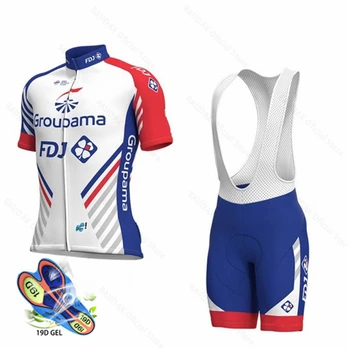 2021 novo Pro team groupama FDJ kolesarski dresi Izposoja maillot dihanje Ropa Ciclismo MTB Kratek rokav kolo krpo 19D GEL