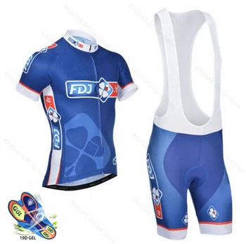 2021 novo Pro team groupama FDJ kolesarski dresi Izposoja maillot dihanje Ropa Ciclismo MTB Kratek rokav kolo krpo 19D GEL