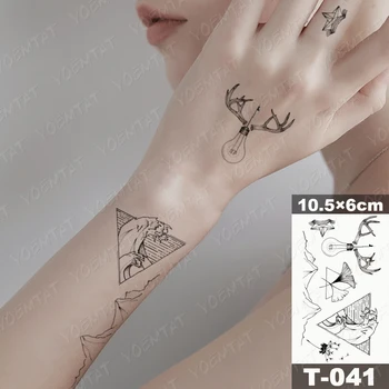 Nepremočljiva Začasni Tattoo Puščico Kokosovo Drevo Krono Pismo Tatto Nalepke Rose Body Art Roko Ponaredek Flash Tattoo Ženske Otroci 28314