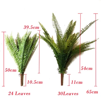 50-60 cm Velike Umetne Palme Rastline Tropskih perzijski Listi Ponaredek Vejice Listje Steni Visi Plastičnih Palme za svate