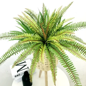 50-60 cm Velike Umetne Palme Rastline Tropskih perzijski Listi Ponaredek Vejice Listje Steni Visi Plastičnih Palme za svate
