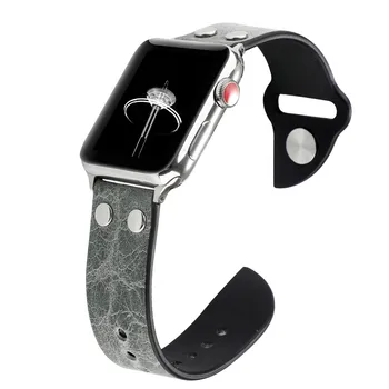 Nož rep Usnje Trakovi za Apple Watch Trak SE 6 5 4 44 mm 40 mm Pas, Zapestnica za IWatch Band Serije 6 5 3 40 mm 38 mm Watchband 28475