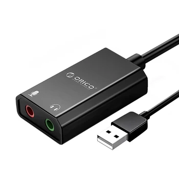 ORICO Zunanjo USB Zvočno Kartico 3,5 mm Slušalke Mikrofon vmesnik USB 3,5 mm Audio Jack za Slušalke Mikrofon Slušalke Kabel Adapter 2867