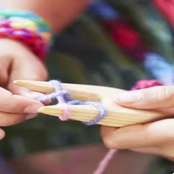 1Set DIY Lesene Tkanje, Pletenje Vilice Orodja Otroci Igrače Pletilne Igle Needlework Obrti Šivanje DIY Pletenje Orodja Domov