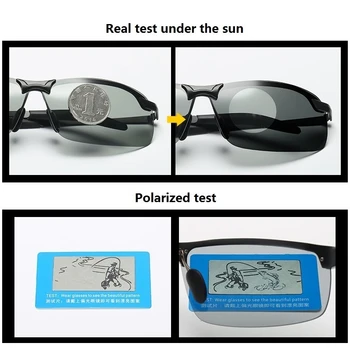Photochromic Moških Polarizirana Vožnje Kameleon Očala Moški Spremeniti Barvo sončna Očala Dan Night Vision Voznika Očala sončna Očala