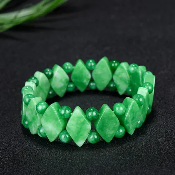 Kitajski Smaragdno Zelena Kroglica Pixiu Elastično Zapestnico Bangle Nakit Dodatki Modni Ročne Vklesan Ženska Amulet