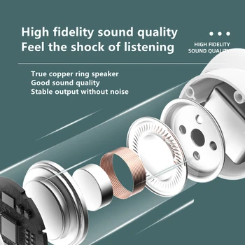 Novi Bluetooth slušalke HI-fi Brezžične Stereo Šport bas Slušalke Podporo Dotik za xiaomi iphone polnjenje box MP3 z Mikrofonom