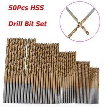 20/50 kos HSS twist drill bit z naravnost kolenom hitroreznega jekla HSS svedrov, kompleti za les, plastiko in aluminij