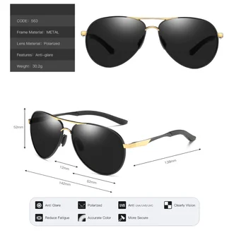 Moški Polarizirana sončna Očala Moda Žarki Letalstva blagovne Znamke Oblikovalec Vožnjo sončna Očala za Moške Prostem Očala Goggle UV400 2021 Nova