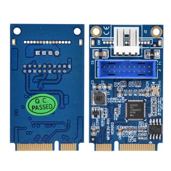 MINI PCIE, da USB 3.0 Adapter za Kartico 4Pin Napajalni Priključek MINI PCI-E, da 19pin USB na Sprednji Plošči 2 Vrat USB 3.0 Širitev Kartico Riser