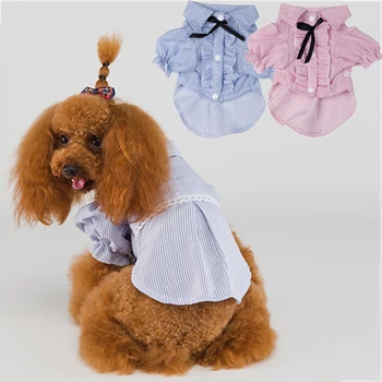 Moda Korejskem Slogu Hišne Mini Krilo Kostum Poletje Tiskanje Majhne Pse Oblačila Za Pse Pet Majica Cute Sweet Dog Mačke Oblačila