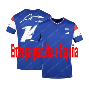 2021 Sezone Motošporta Alpske F1 Team Racing Car Fan T-Shirt Črno Modra Dihanje Jersey Teamline Majica Kratek Rokav Obleka