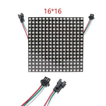 WS2812B RGB LED Digital Flexible Individually Addressable Panel Lights WS2812 8x8 16x16 8x32 Module Matrix Screen DC5V