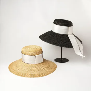 01907-HH7221 ročno slame Preprosto trak lady sonce skp ženske prosti čas, počitnice plaže klobuk