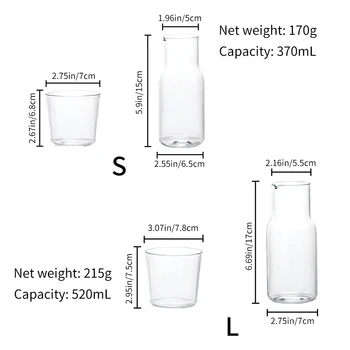 520ML Stekla Steklenica za Vodo Odporno na Toploto Sok Posodo za Pijačo Vrči Cvet Čaj Lonec Mleka Skodelice Doma Bar Drinkware Hladno grelnik vode