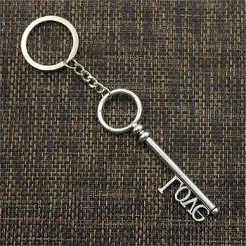 New Vroče Moške Key Ring Kovinski Ključnih Verige Keychain Darilo Nakita Srebrne Barve, Letnik Skeleton Key Ljubezen Obesek Super Promocija