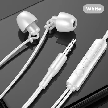 Za Xiaomi Huawei Univerzalni Hi-fi Slušalke Slušalke Hrupa-Prekličete Spalna Slušalka Mehki Silikonski TPE Žice Ni Uho Pritiska Čepkov 30901