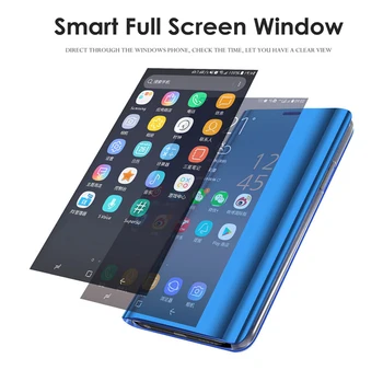 Ogledalo Flip Primeru Redmi Opomba 8 Pro Usnje Stojalo Pokrov Za Xiaomi Redmi Opomba 8 Primeru Xaomi Redmi Note8 Smart Prikaz Knjige Telefon Coque