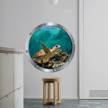 Dolphin Ocean 3D Živali Stenske Nalepke Spalnica, otroška Soba, Stene Decals je Vinil Stensko Dekoracijo Ozadje Darila Dom Dekor