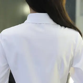 Spomladi in Jeseni Novo Belo Srajco Žensk Professional Slim Light Dokaz Formalne Delovne Obleke Velikosti korejski podlak