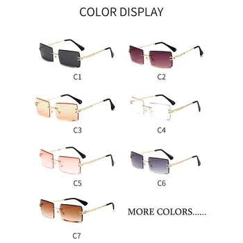 Sunglow Rimless Sončna Očala Ženske 2021,Modni Oblikovalec Kvadratnih Očala Za Sonce,Poletje Dekorativni Očala Brez Okvirjev,Dodatna Oprema