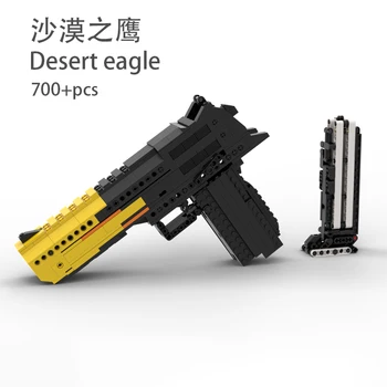 MOC Buliding Blok Pištolo Vojaškega Orožja Desert Eagle Blok Pištole Mesto Policijski SPECIALCI DIY Zbrati Igrače za Otroke