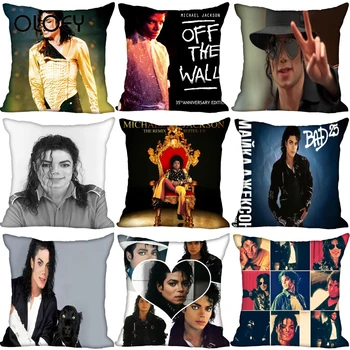 Michael Jackson Blazine Pokrov za notranje Okrasne Blazine Pokrov Nevidno Zadrgo Vrgel Blazine Pokrov 45X45cm Hotel Dekoracijo. 3132