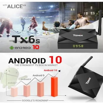 Tanix TX6S TV BOXfor Android 10 4 GB, 64 GB Allwinner H616 QuadCore TVBox H. 265 6K Media player TX6for Android 10.0 31583