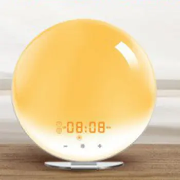 Smart Wake Up Light Delovni Dan Budilka S 7 Barv Sončni Vzhod / Zahod Smart Življenje Tuya Aplikacija Deluje Z Alexa Doma
