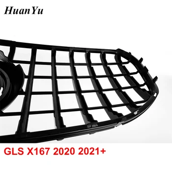Nov GLS X167 GT Maska za Mercedes-benz GLS Razred Sprednji Odbijač Silver/ Black Gloss Rešetka GLS5800 GLS400 GLS450 2020 2021+ 3213