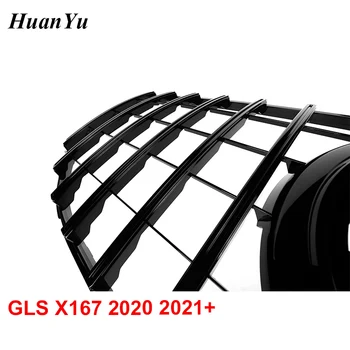 Nov GLS X167 GT Maska za Mercedes-benz GLS Razred Sprednji Odbijač Silver/ Black Gloss Rešetka GLS5800 GLS400 GLS450 2020 2021+