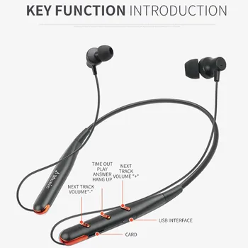 755TF 5.0 Visi Vratu Slušalke Bluetooth Brezžične Slušalke, Mikrofon, HD Ultra Dolge Pripravljenosti Šport Bluetooth Slušalke Podpira TF