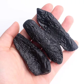 1PC Veliko Redkih Naravnih Black Meteorite Indochinite Tektite Rock, ki Spadajo Kamen Gemstone Meteorolite Krater Kamen Zdravljenja Darilo 3215