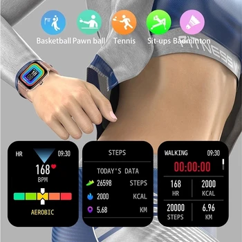 LIGE 2021 Novi Barvni Zaslon Smart ura Ženske moški Poln na dotik fitnes tracker Krvni tlak pametna ura ženske pametno gledati+Box