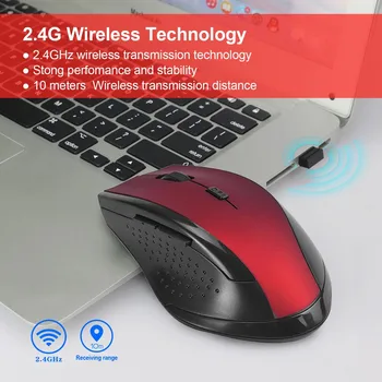 Nove 2,4 GHz Wireless Gaming Miška Ergonomske Miši USB Sprejemnik Za Gamer Za Prenosni RAČUNALNIK Namizni Računalnik za Varčevanje z energijo Miško Miši