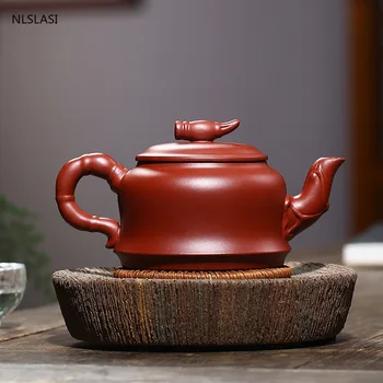 Yixing čaj pot oris v zlato Vijolično Gline Čajnik lepoto grelnik vode Surove rude Ročno Boutique Čaj nastavite Verodostojno Kravato Guanyin 280ml