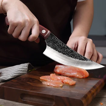 5 Palčni Mesar Cleaver Boning Nož Prostem Kampiranje Lovski Nož iz Nerjavečega Jekla, Kovane kuharski Nož za Sadje Kuhinjski Nož
