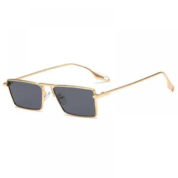LongKeeper Retro Kvadratnih sončna Očala Ženske Moški Pilotni Vožnje Očala Kovinskih Očal Okvir Vintage sončna Očala Punk Lentes De Sol, UV