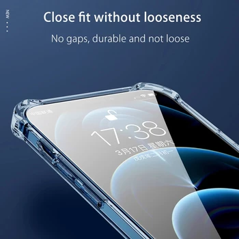 10Pcs Pregleden Shockproof Primeru Telefon Za iPhone 12 12 Mini 11 Pro Max X XR XS Max 7 8 Plus SE 2020 Hibridni Akril Zadnji Pokrovček