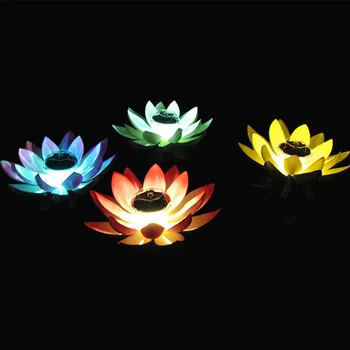 LED Sončne Lotus Svetlobe Float Svetlobna Bazen Luči Podvodni Solar Solar Bazen Lučka Nepremočljiva Svetlobe Bazen Svetlobe Bazen Dodatki